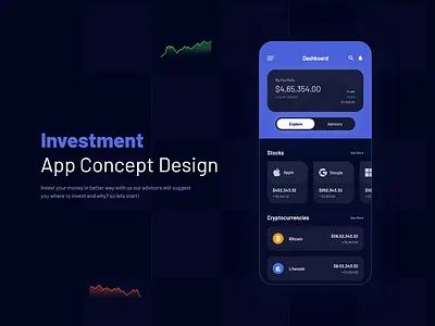 Financial Investments App Design app design app development app development company application design design studio graphic design interface mobile mobile application mobile design mobile ui ui user experience ux