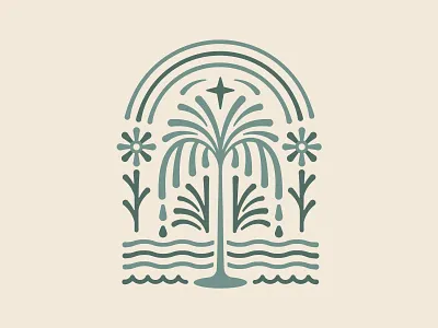 Earth Day california composition detailed design earth day flower gritty ornate design palm rain rainbow retro design star sun sustainability tree tree logo vines vintage design water waves
