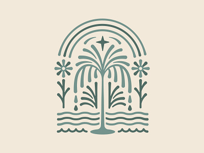 Earth Day california composition detailed design earth day flower gritty ornate design palm rain rainbow retro design star sun sustainability tree tree logo vines vintage design water waves