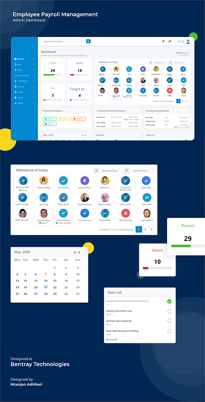 Payroll Management Dashboard Design crm software dashboard dashboard design dashboard ui erp software ui design ui ux