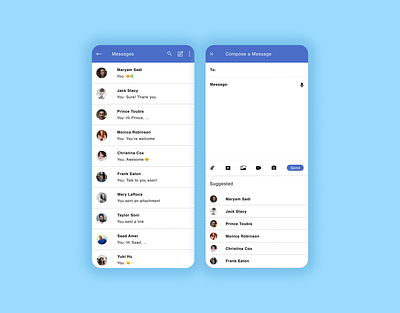 Daily UI * Day 13 * Direct messaging app app dailyui figma linkedin mobile ui uidesign uiux