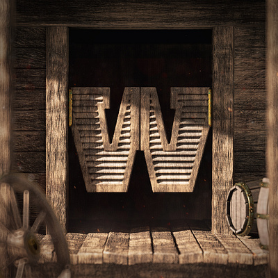 W is for Wild West 36days 36daysoftype 36daysoftype08 3d 3d art c4d cgi cinema4d design illustration nft nftart redshift redshift3d render type art typogaphy western westworld wild west