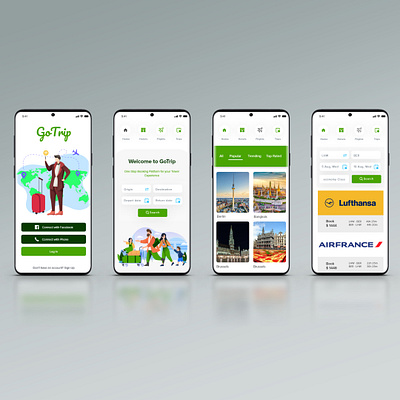 Travel App UI app application clean ui design hotel illustration onlinebooking tour travel travel app trip ui uiux ux vacation