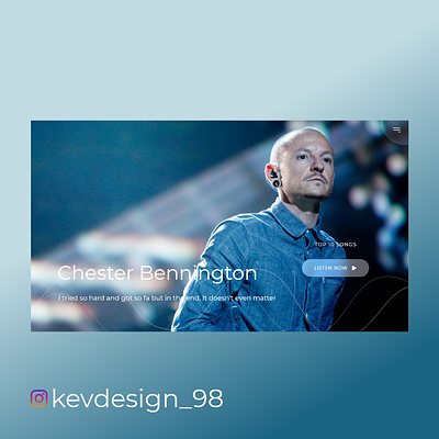 Tribute to Chester Bennington adobe design adobexd linkin park ui ux