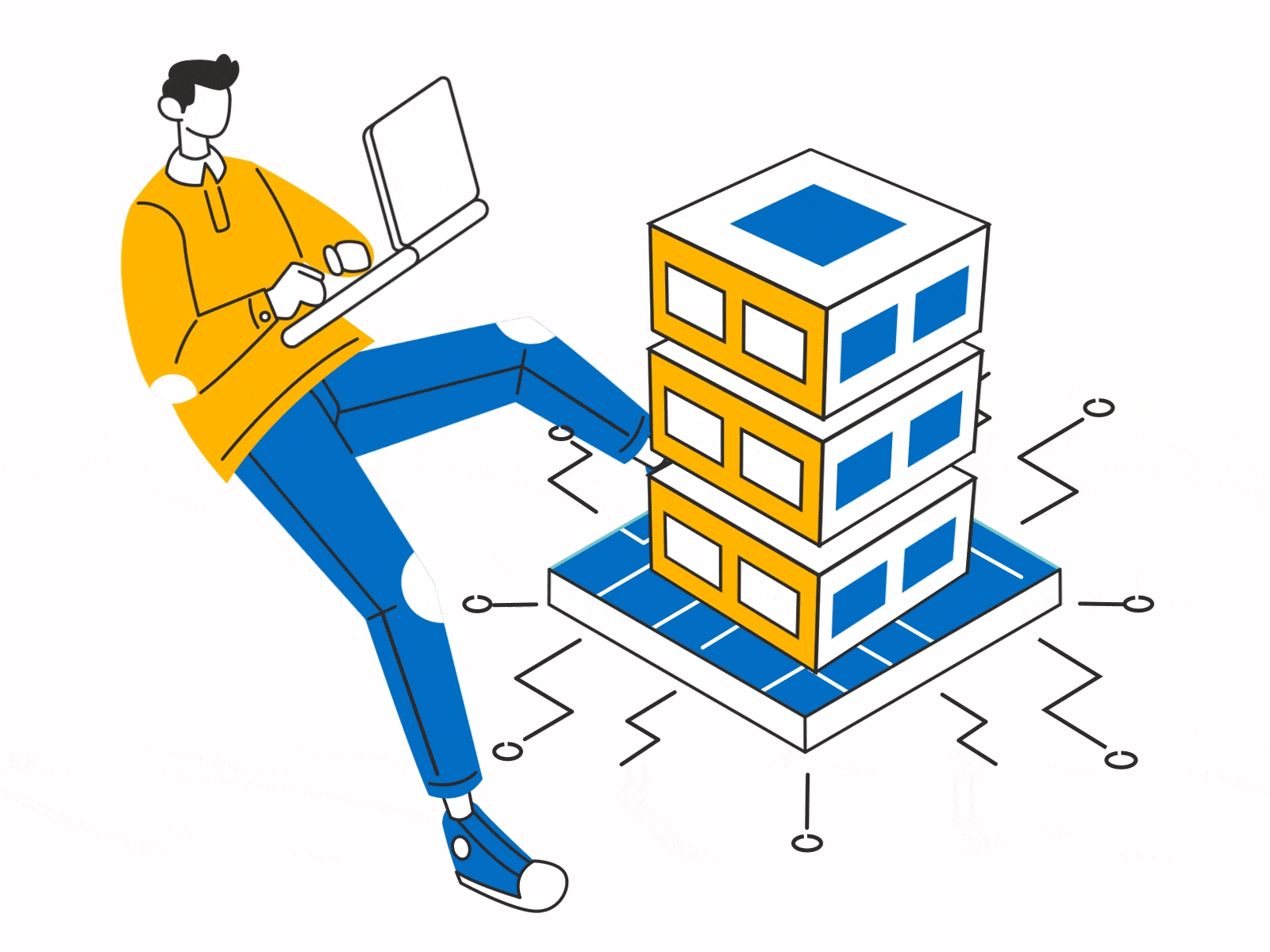 Website_Hosting 2d animation aftereffects animated gif animation developer hosting icon lottie animation motion motion design path webhosting website