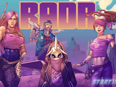 Game Opening Screen Design RADR 3d models character design digital painting game design game development gaming graphic art illustration video games