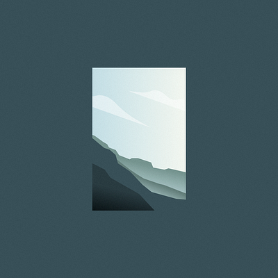 Morning Vibes blue cloud design dribbble gradient green illustration illustrator landscape mountain nature rock sky vector