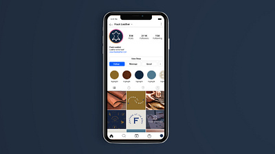 Fauk Leather Instagram Account branding design social media design