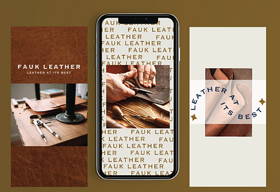 Fauk Leather Social media branding design social media design