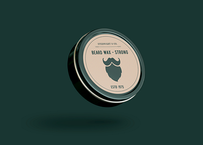 Metallic Tin mockup for a Beard wax brand. beard branding cosmetic logo cosmetics design illustration logo mens minimal mockup design mockup psd mockup template vector