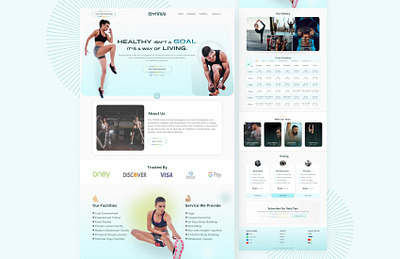 Landing Page Design for GYMW branding design mobile app mobile app design mobile design mobile ui ui ui design ux web design