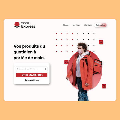 Delivery Website algeria delivery express magasins maroc minimal tunisie uiux website yassir