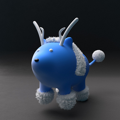 Kirin 3d modeling animation cartoon cinema4d cute illustration motion design practice yokai