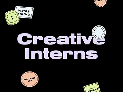 Now Is Your Chance! designer hire hiring internship nowhiring
