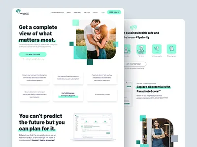 Landing Page / WebSite brand clean website designinspiration green insurance landing page ui uiux userinterface webdesign website
