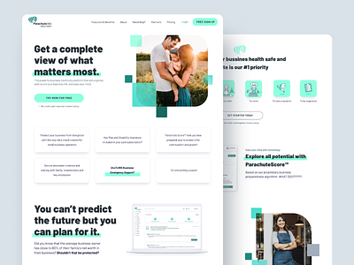 Landing Page / WebSite brand clean website designinspiration green insurance landing page ui uiux userinterface webdesign website