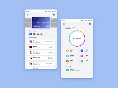 Mobile app design for bank cards. design designer minimalism mobile design mobileappdesign mobilebanking ui uidesign uiux ux vector