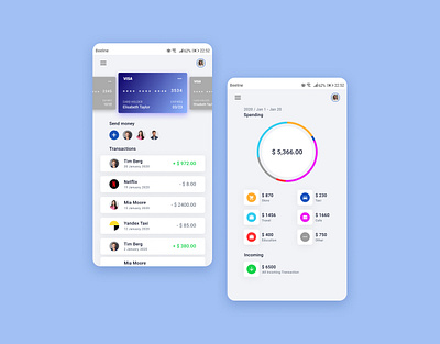 Mobile app design for bank cards. design designer minimalism mobile design mobileappdesign mobilebanking ui uidesign uiux ux vector