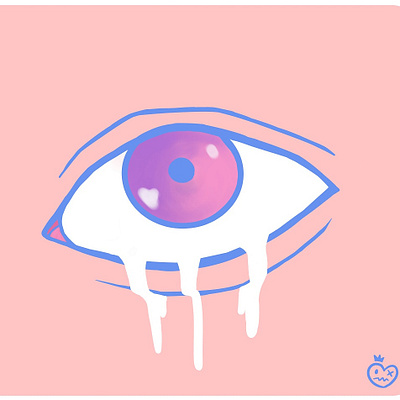 Dripping eye art artwork creative digital digital art digitalart doodleart drawing eye eyeball illustration vibes wonder