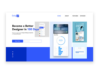 Daily UI 100-Landing Page Redesign daily ui dailyui design flat graphic design minimal ui ux web website