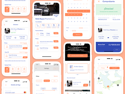 Renti – Car Rental App (For User) app app concept app design booking app car car booking car rent car rental car rental app design ios ios app design rental app ui uiux ux