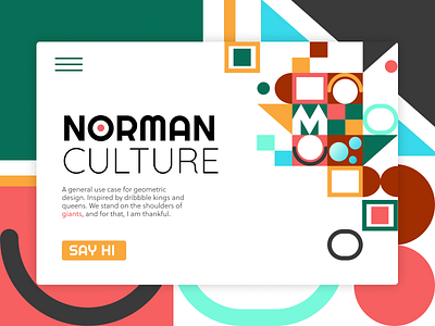 NORMANCULTURE dribbbleweeklywarmup geometic geometric geometric design geometrical geometry graphic design landing page patterns ui weekly challenge weeklywarmup