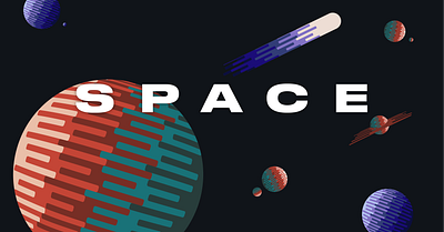 Space design illustration vector