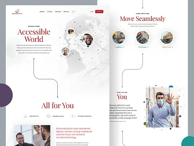 Logistics Homepage Design corporate corporate design global homepage logistics typography