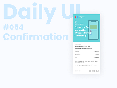 Daily UI Challenge / #054 - Confirmation confirmation dailyui design ui userinterface ux webdesign website