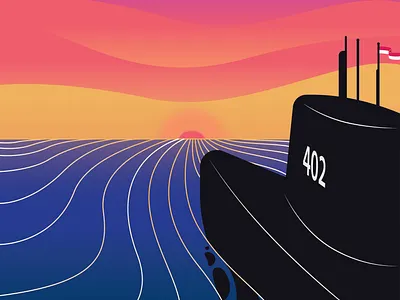 KRI Nanggala 402 goodbye illustration indonesia kri nanggala kri nanggala 402 marine memory nanggala news ocean submarine subsunk sunset tragedy tribute vector vector art vector illustration