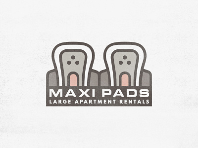 Maxi Pads | Large Apartment Rentals apartment bobs burgers branding cartoon city colorful derek mohr graphic design housing lettering logo logo design minimal pad period pun rental simple typography