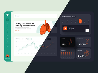 Medical Dashboard clinic dashboard dashboard doctor health medical medical app search table ui card clean ui cards ux ui