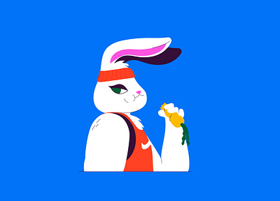 g bunny for 36 days of type 36daysoftype bunny characterdesign conejo costa rica eat fruits fitness gym illustrator nike rabbit sports