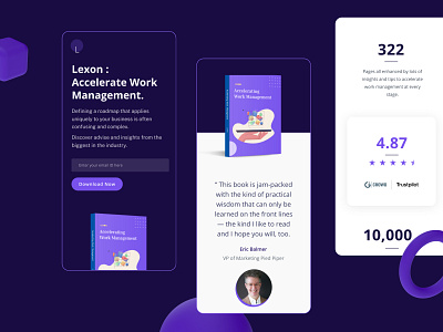 Ebook landing page conversion centric design landing page landing page design landing page series landing page ui mobile ui uidesign ux ux design