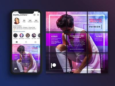 Social Creative for Patreon Launch australia colourful digital art digital design facebook freelancer instagram krystlesvetlana melbourne social media design