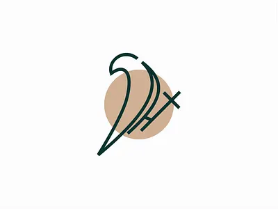 Line Art Dove and Cross animal bird branding cross design dove emblem geometric identity illustration logo mark minimalist modern pigeon religion sale spirituality symbol vector