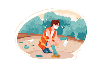 Earth Cleanup Illustration Concept bio eco ecology environment factory illustration industry life nature power renewable energy save solar technology