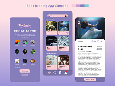 Book App figma mobile app design mobile application modern ui ux