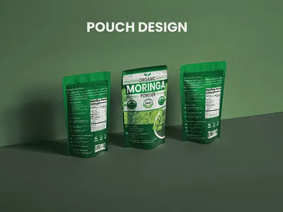 MORINGA POWDER POUCH DESIGN ads advertisement business corporate design label label design marketing moringa package package design post design pouch pouch design print seo social media spout pouches stand pouch stand up pouch