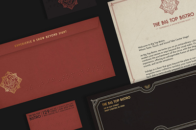 The Big Top Bistro branding design graphic design logo design stationery