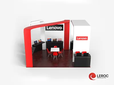 Lenovo Stall branding event exhibition kiosk stall
