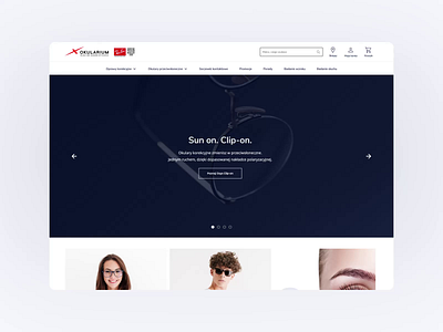 Okularium - UX e-commerce animation design e commerce glasses interface microinteraction service site typography ui ux