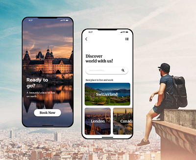 Travel app branding design graphic design icon illustrator logo ui ux web