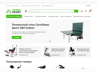 E-commerce web store cart design e commerce e commerce design e commerce shop e commerce website logo online shop product page sports equipment store store design terrasport ui ux web design web page web page design web pages