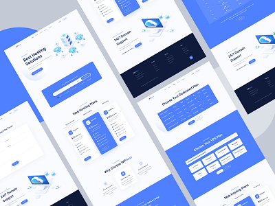 WPHost - Web Hosting Website Template agency website branding branding design cloud cloud hosting cloud storage design domain domainhosting hosting hosting service landingpage product ui ux website