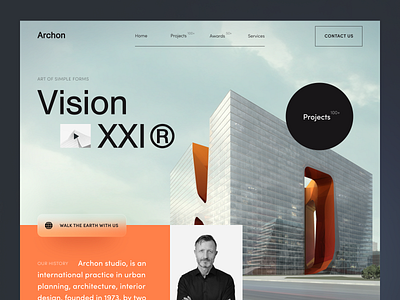 Archon Website interface product service startup ui ux web website