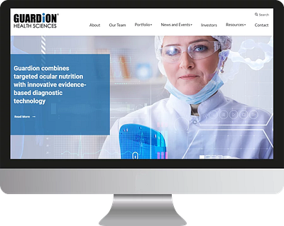 Guardian Health Sciences app design logo web