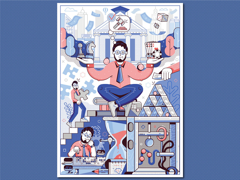 Balanced Litigation Strategies balance book cover book illustration business character concept court editorial flat design games illustration intellectual lawer line art meditating meditation quiz work life balance yoga yoga pose