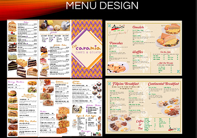 various menu designs
