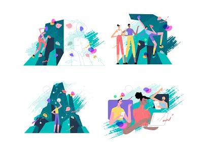 Deep Climb design illustration illustration art illustrator tonik ui illustration vector